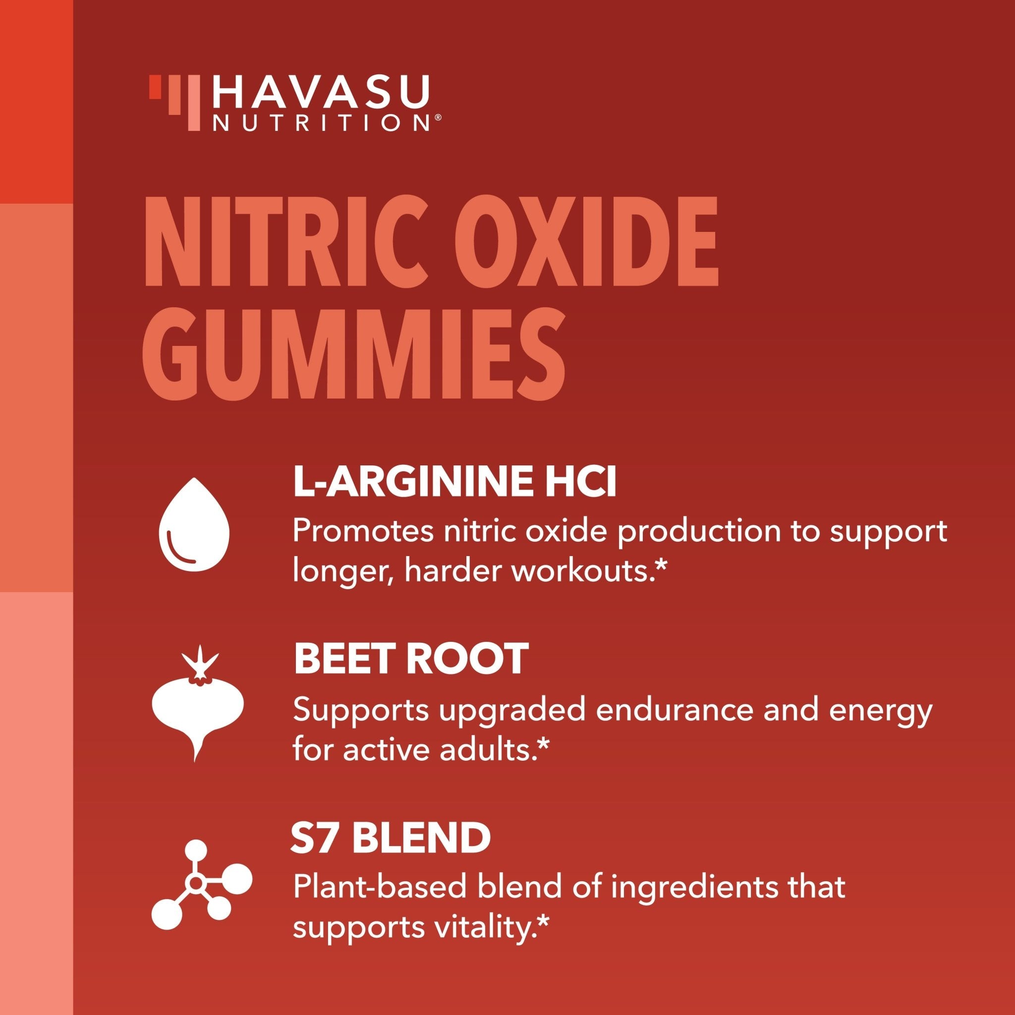 Nitric Oxide Gummies, 90ct - Havasu Nutrition