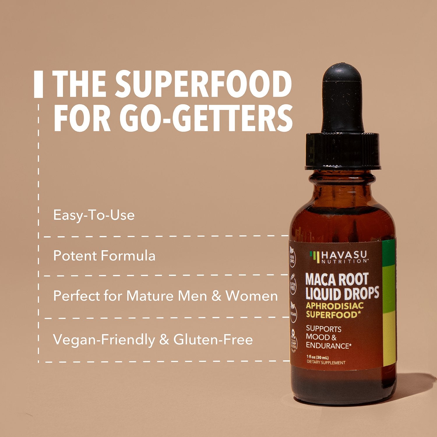 Organic Maca Root Liquid, 1 fl oz (30 mL) - Havasu Nutrition