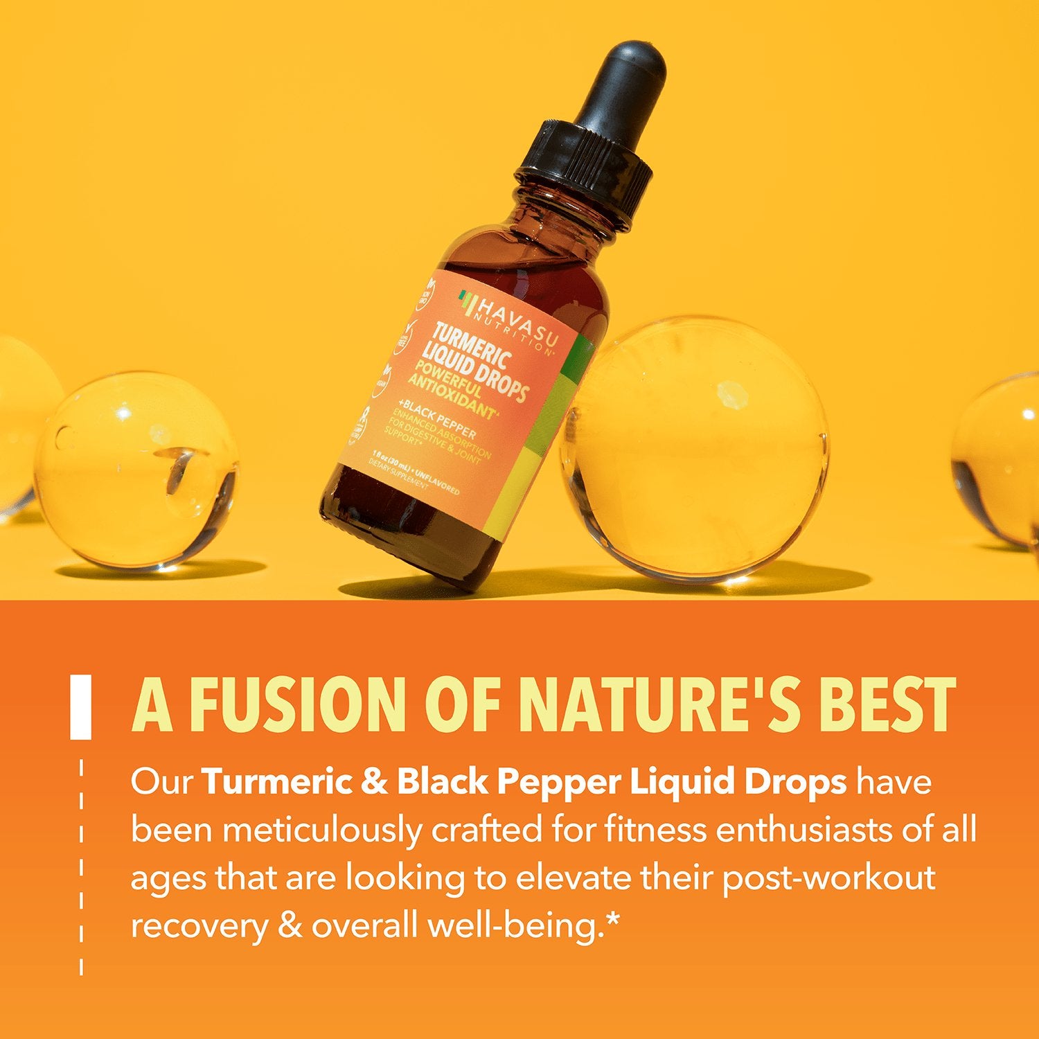 Organic Turmeric Liquid, 1fl oz - Havasu Nutrition