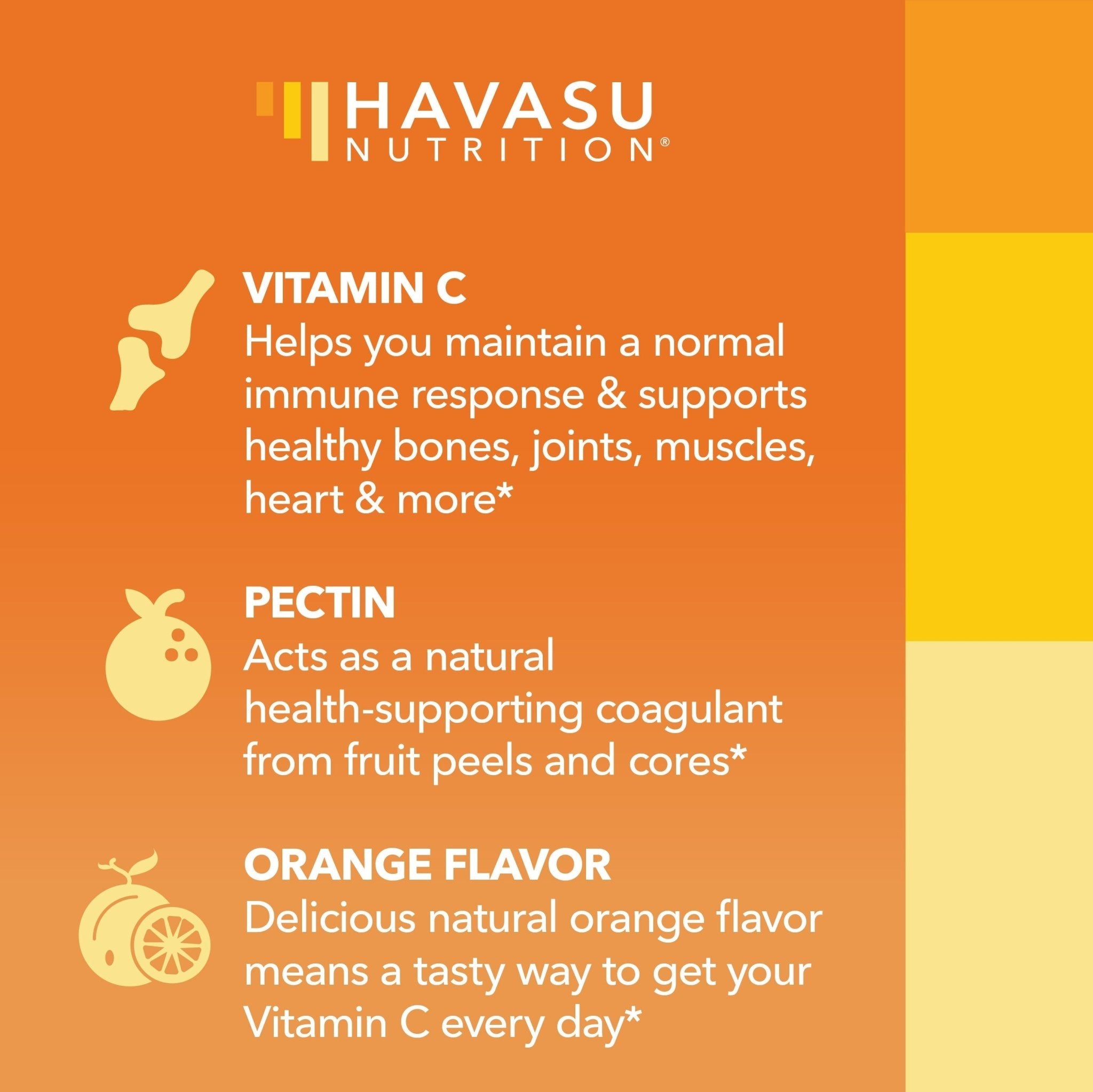 Vitamin C Gummies, Orange Flavor, 60ct - Havasu Nutrition