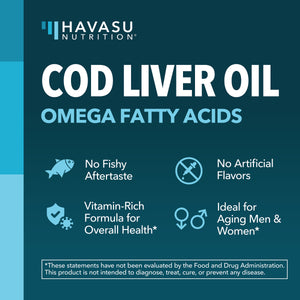 Cod Liver Oil Softgels, 180ct