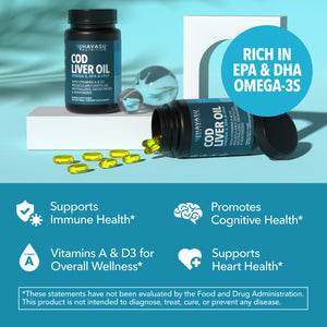 Cod Liver Oil Softgels, 180ct