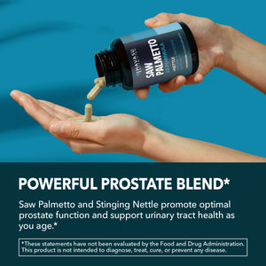 Saw Palmetto + Nettle Capsules, 120ct