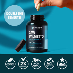 Saw Palmetto + Nettle Capsules, 120ct