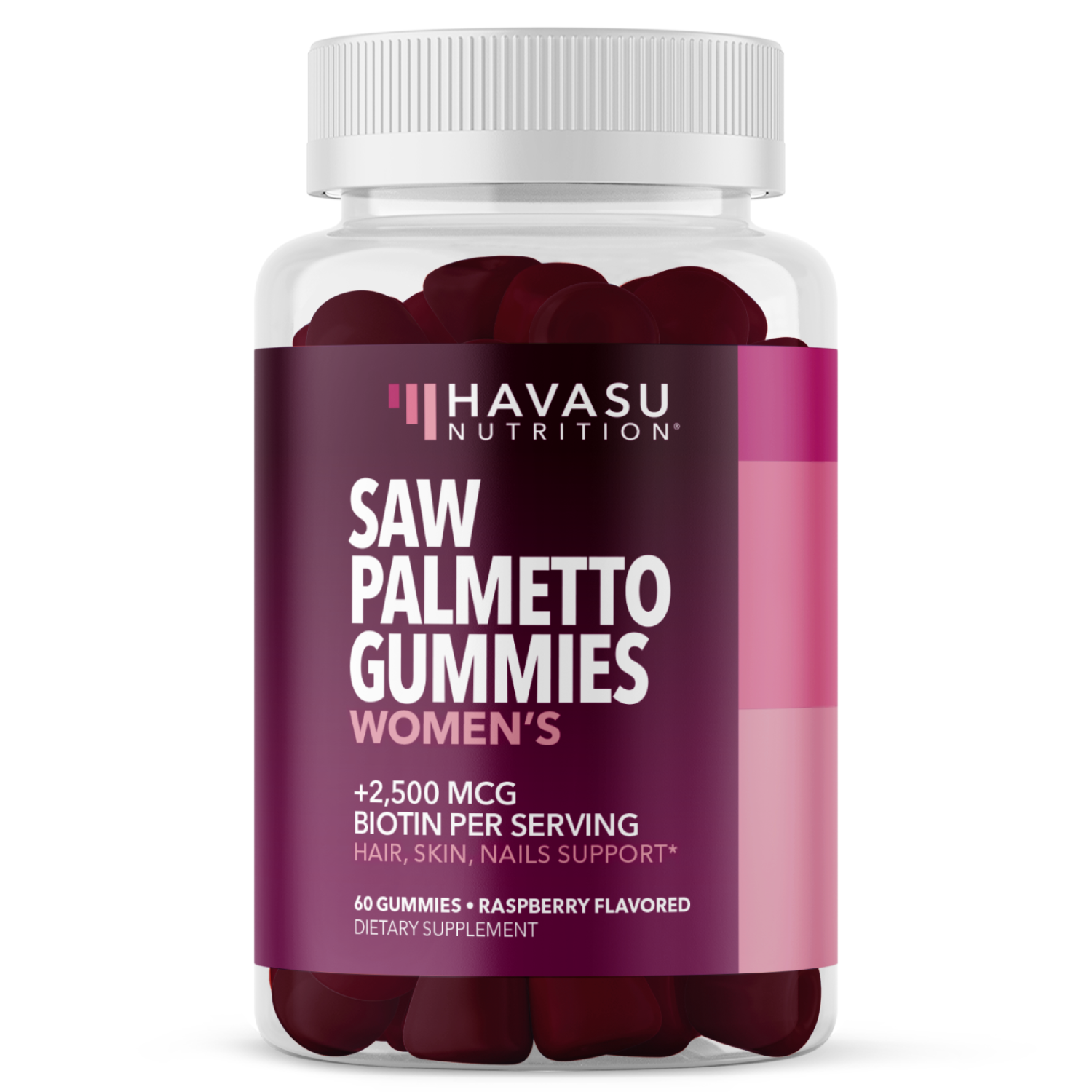 Saw Palmetto Gummies for Women, Raspberry Flavor