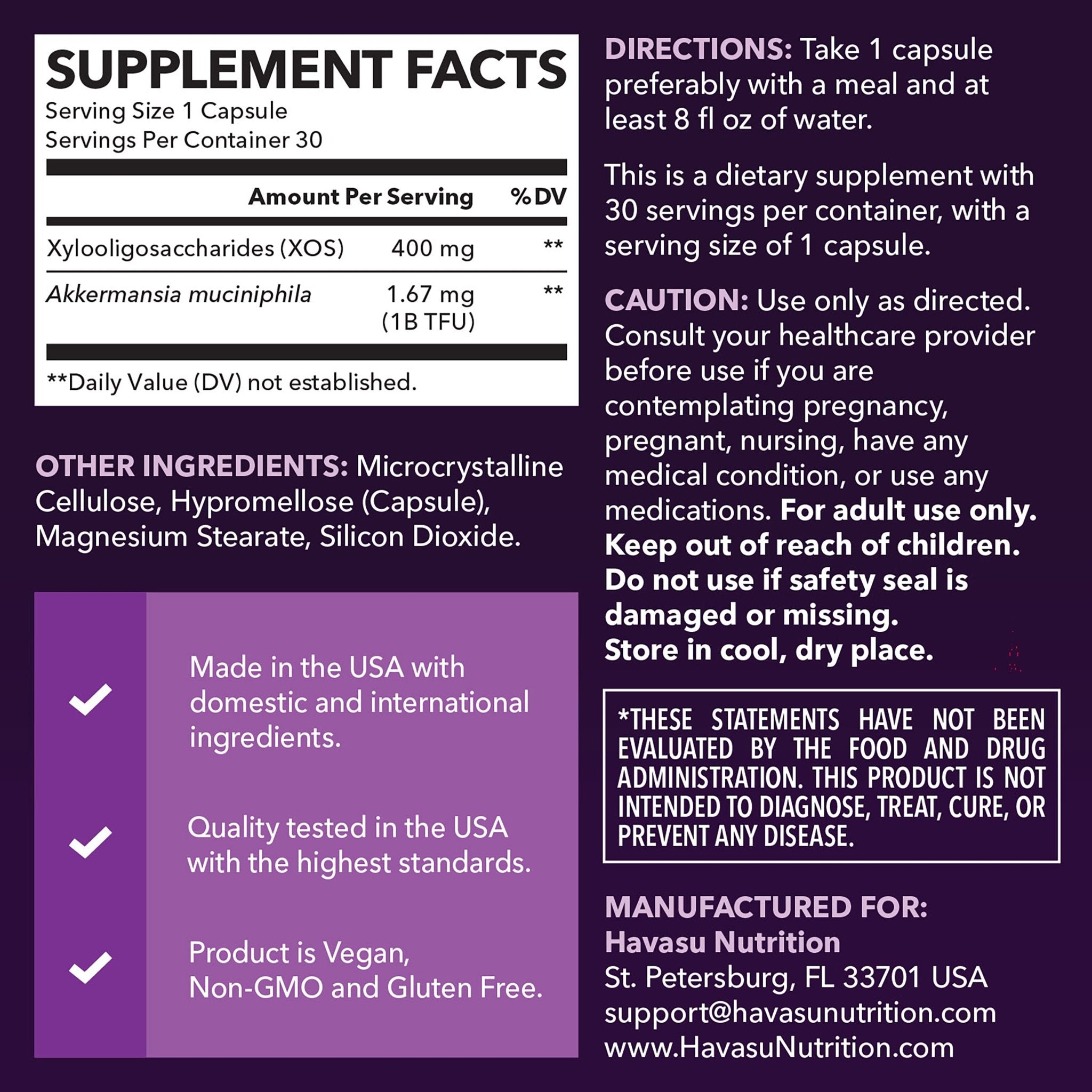 Akkermansia Muciniphila Capsules, 30ct - Havasu Nutrition