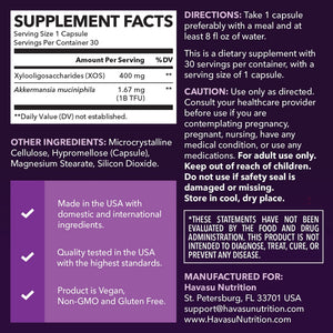 Akkermansia Muciniphila Capsules, 30ct - Havasu Nutrition