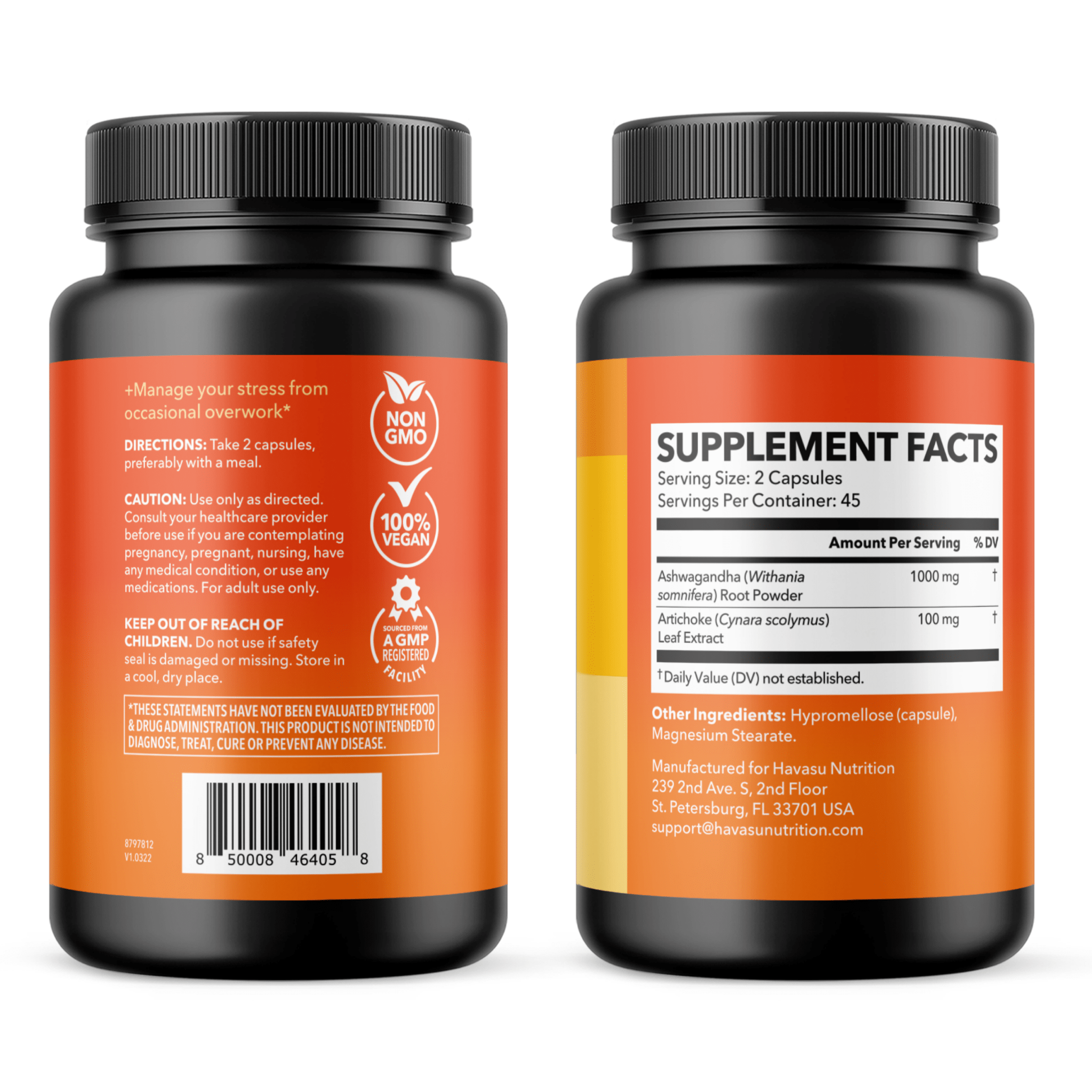 Ashwagandha Capsules, 90ct - Havasu Nutrition