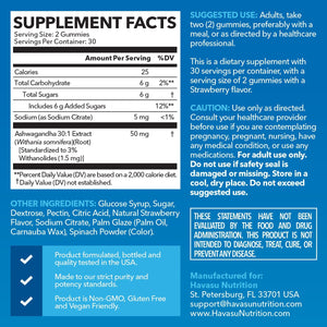 Ashwagandha Gummies, 60ct - Havasu Nutrition