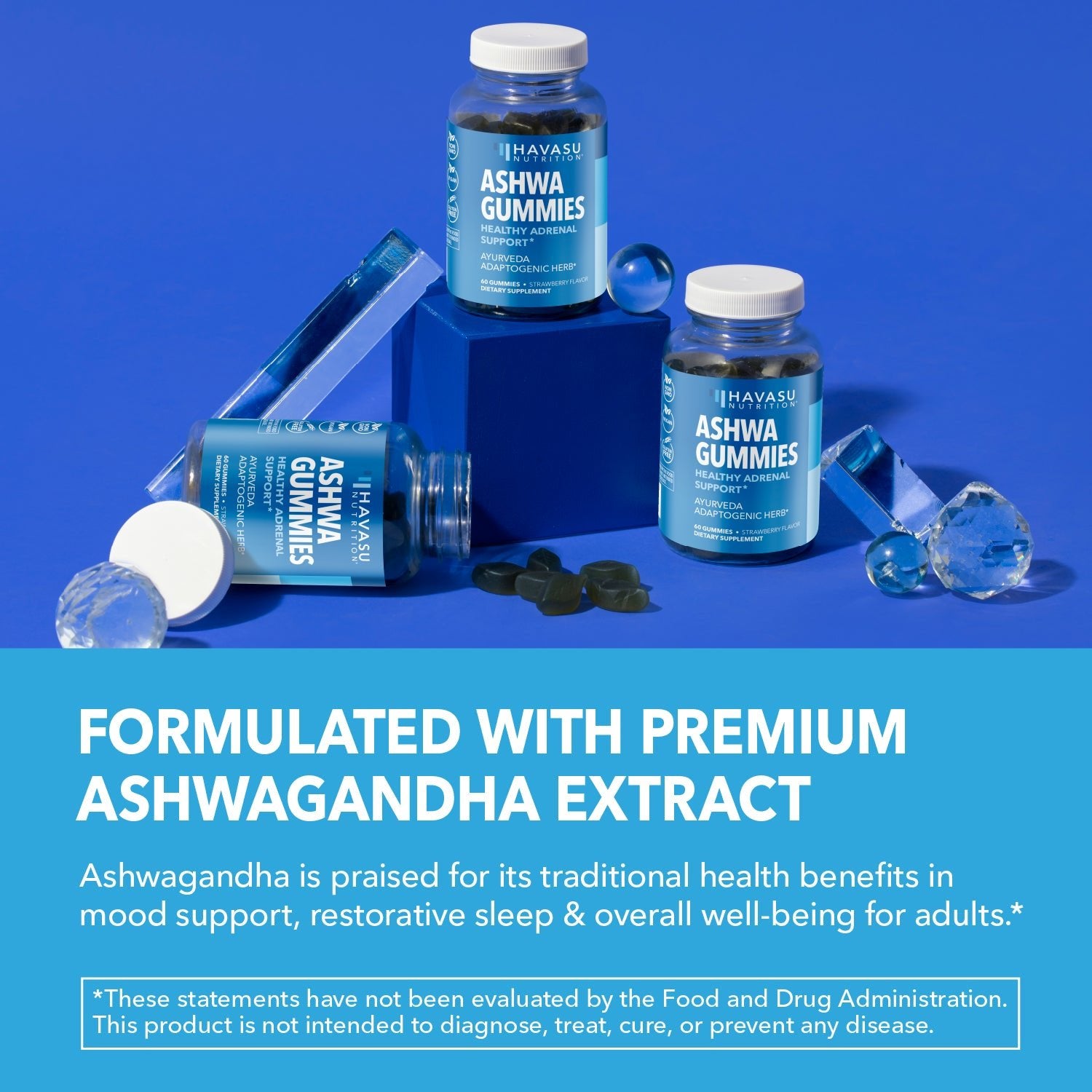 Ashwagandha Gummies, Strawberry - Havasu Nutrition