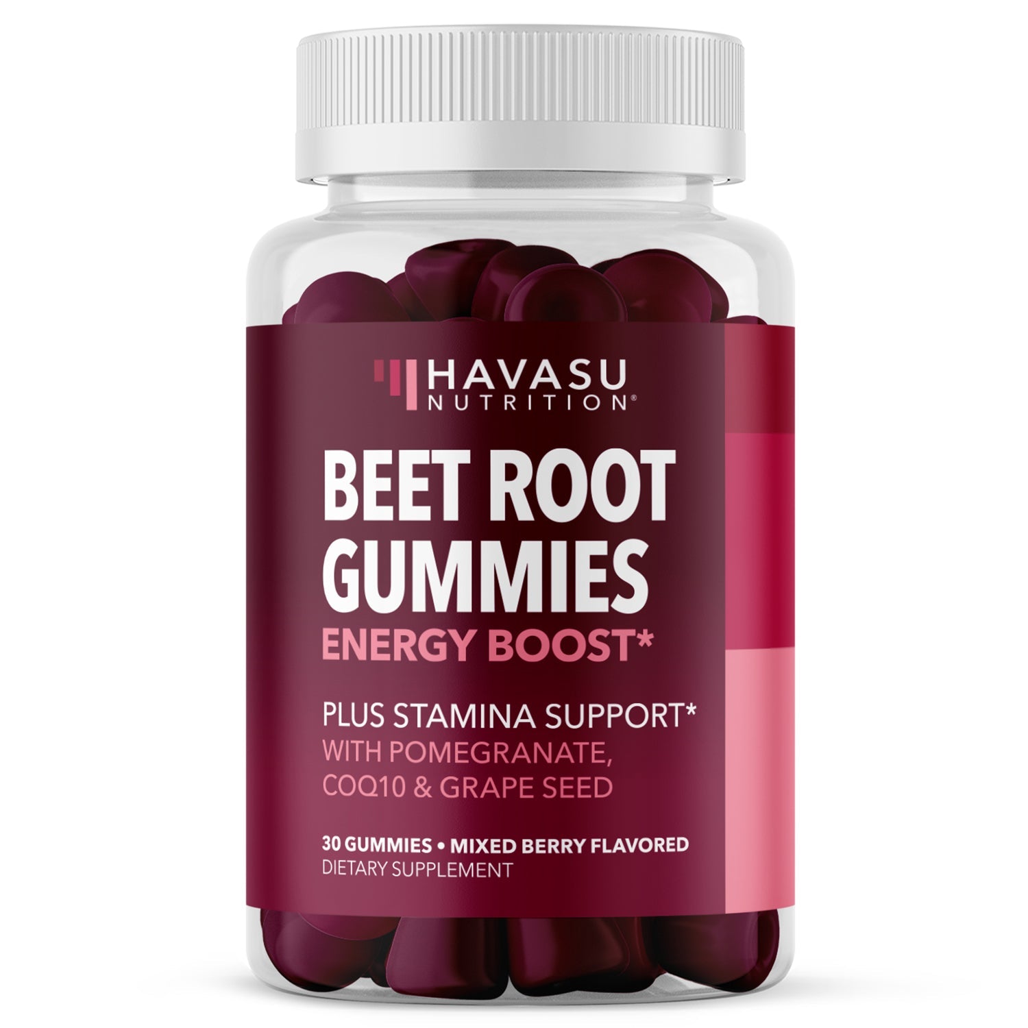Beet Root Gummies, Mixed Berry - Havasu Nutrition