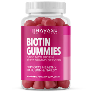 Biotin Gummies, Strawberry - Havasu Nutrition