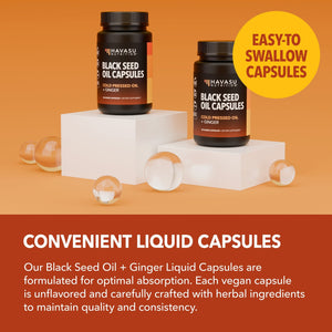 Black Seed Oil + Ginger Liquid Capsules, 60ct - Havasu Nutrition