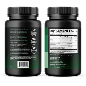 Black Seed Oil + Green Tea Liquid Capsules, 60ct - Havasu Nutrition