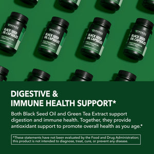 Black Seed Oil + Green Tea Liquid Capsules, 60ct - Havasu Nutrition