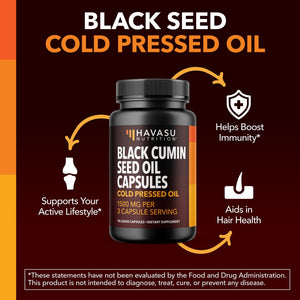 Black Seed Oil Liquid Capsules - Havasu Nutrition