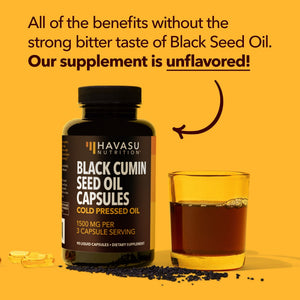 Black Seed Oil Liquid Capsules, 180ct - Havasu Nutrition