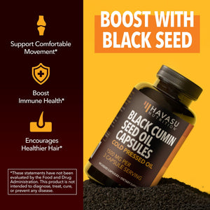 Black Seed Oil Liquid Capsules, 180ct - Havasu Nutrition