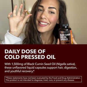Black Seed Oil Liquid Capsules, 180ct - Havasu Nutrition