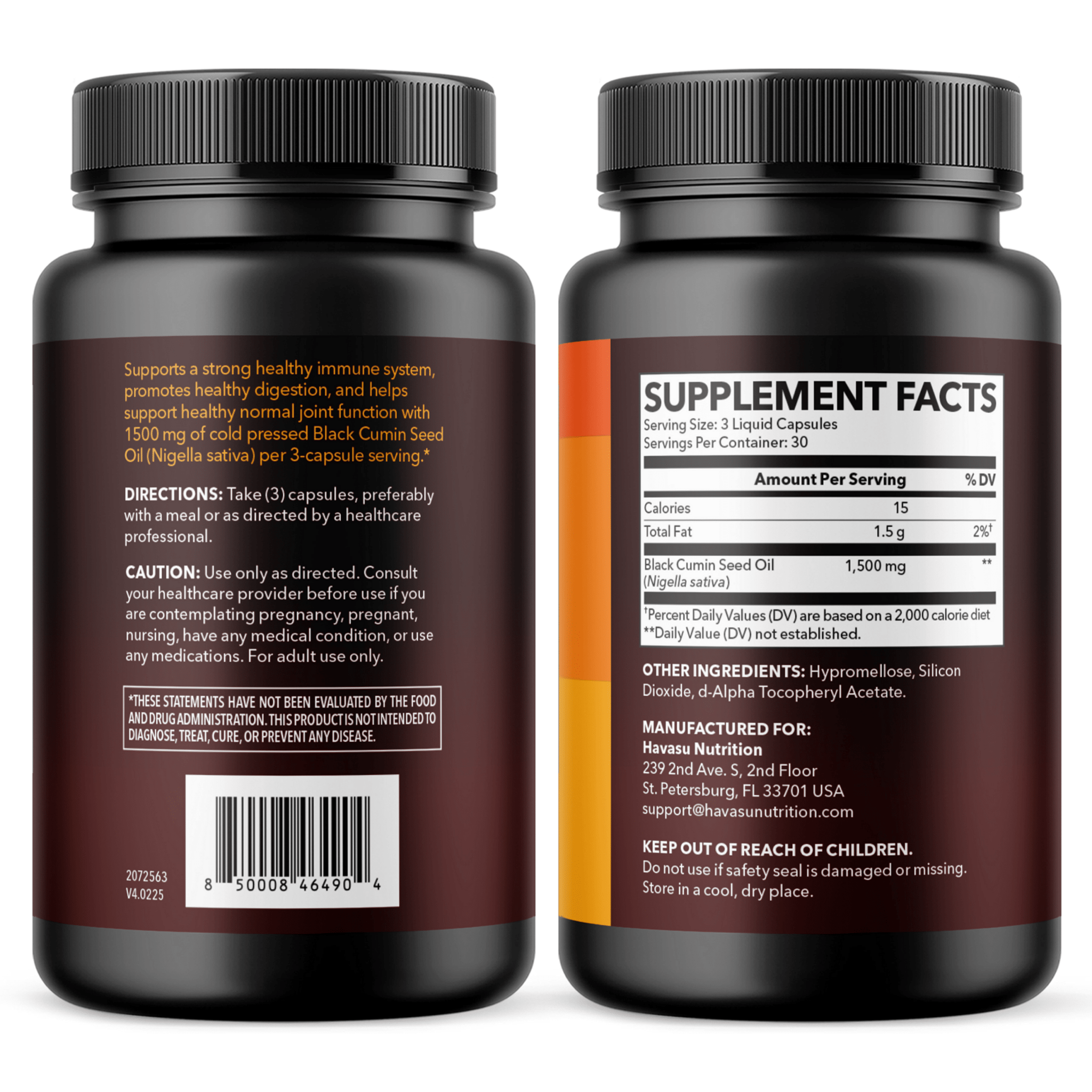 Black Seed Oil Liquid Capsules, 90ct - Havasu Nutrition