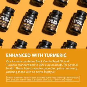 Black Seed Oil + Turmeric Liquid Capsules, 60ct - Havasu Nutrition