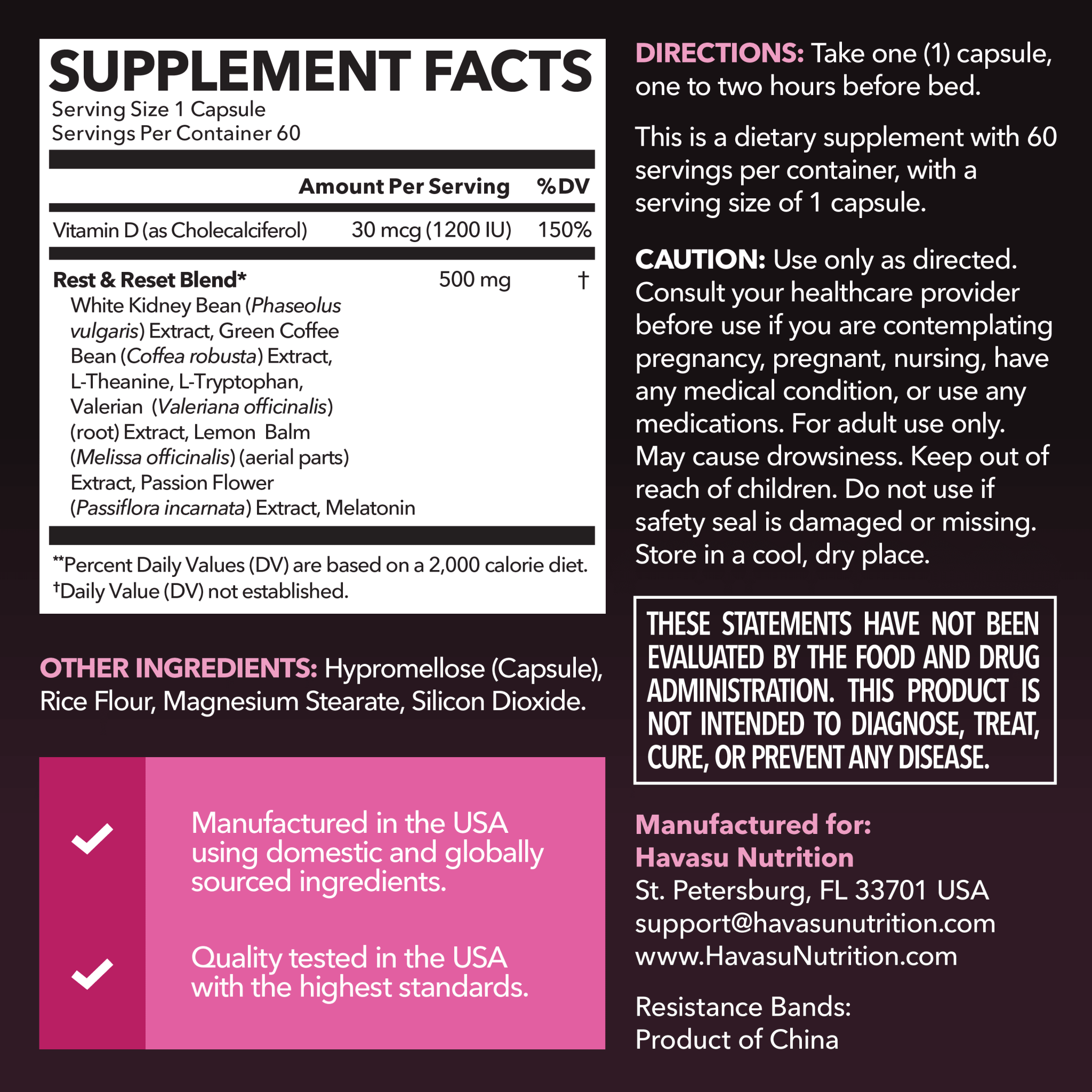 Burn & Band Reset Bundle, Nighttime Fat Burner for Women with Resistance Booty Bands - Havasu Nutrition