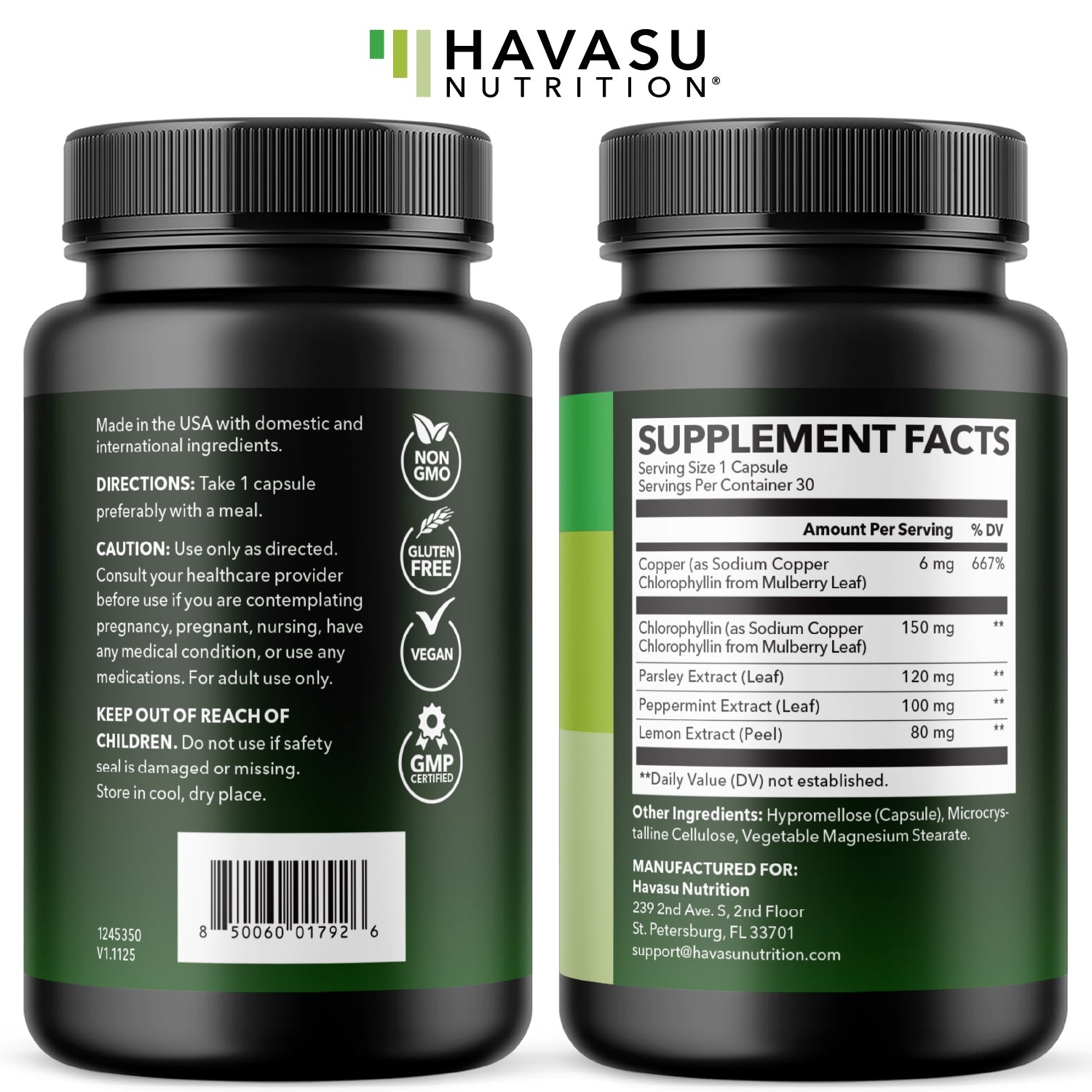 Chlorophyll Capsules, 30ct - Havasu Nutrition