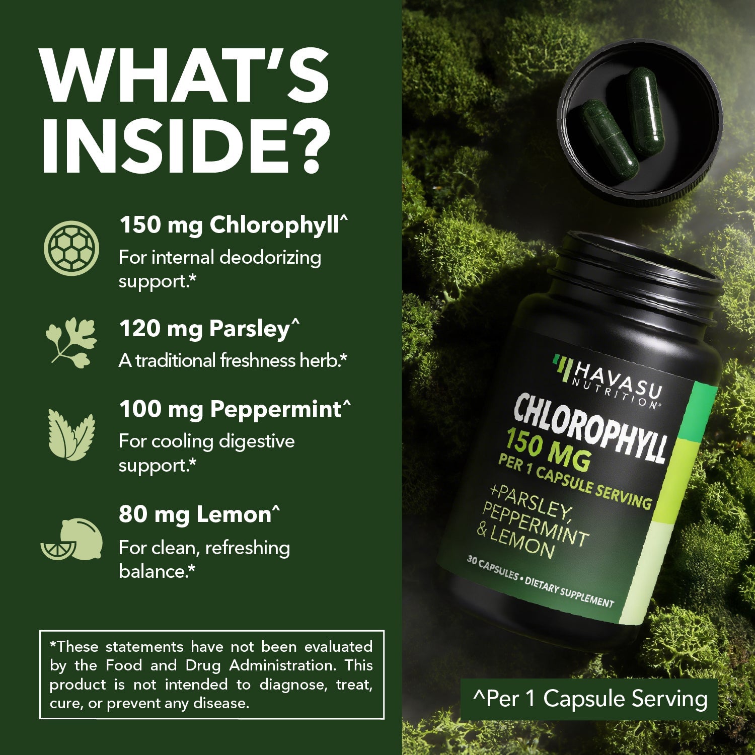 Chlorophyll Capsules, 30ct - Havasu Nutrition