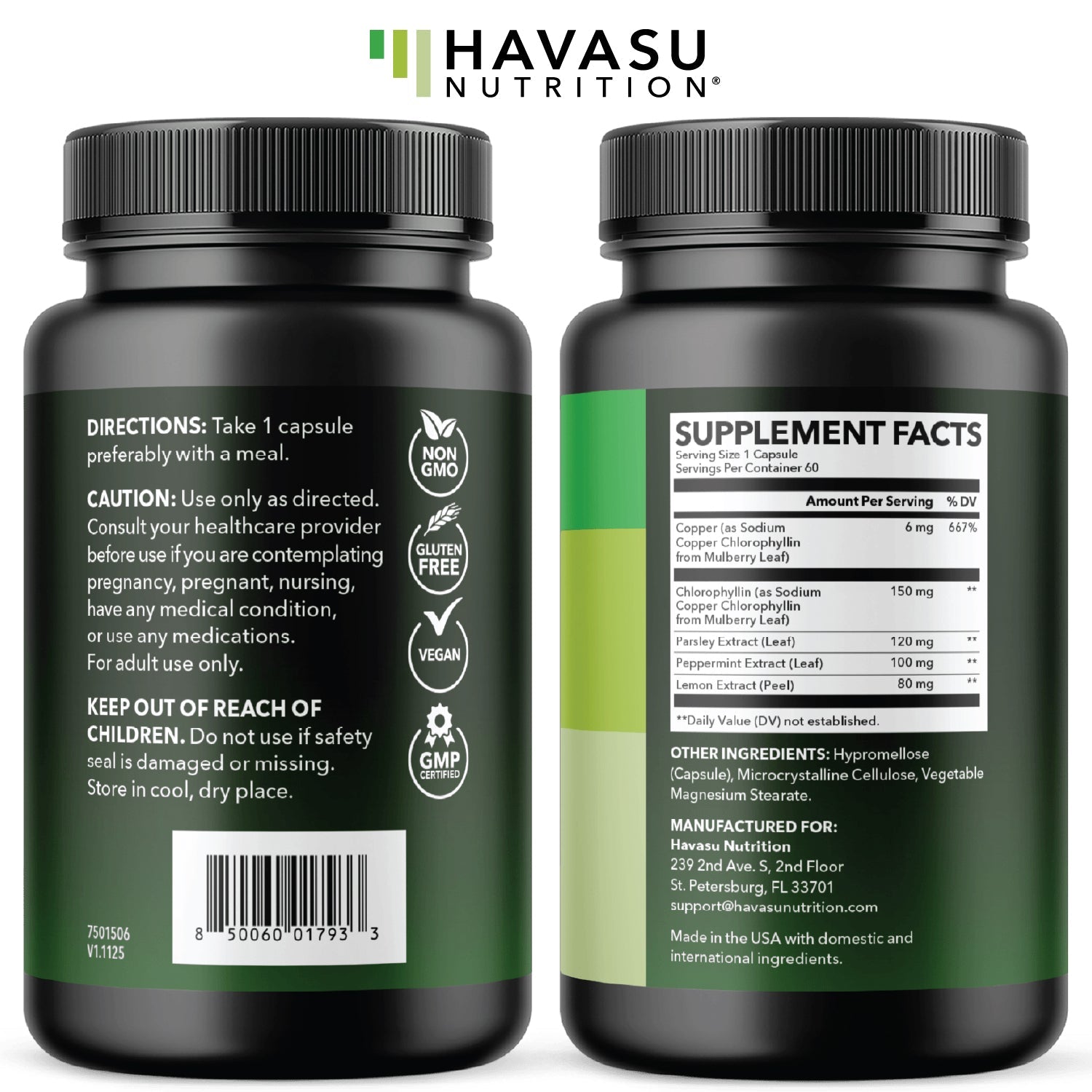 Chlorophyll Capsules, 60ct - Havasu Nutrition