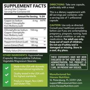 Chlorophyll Capsules, 60ct - Havasu Nutrition