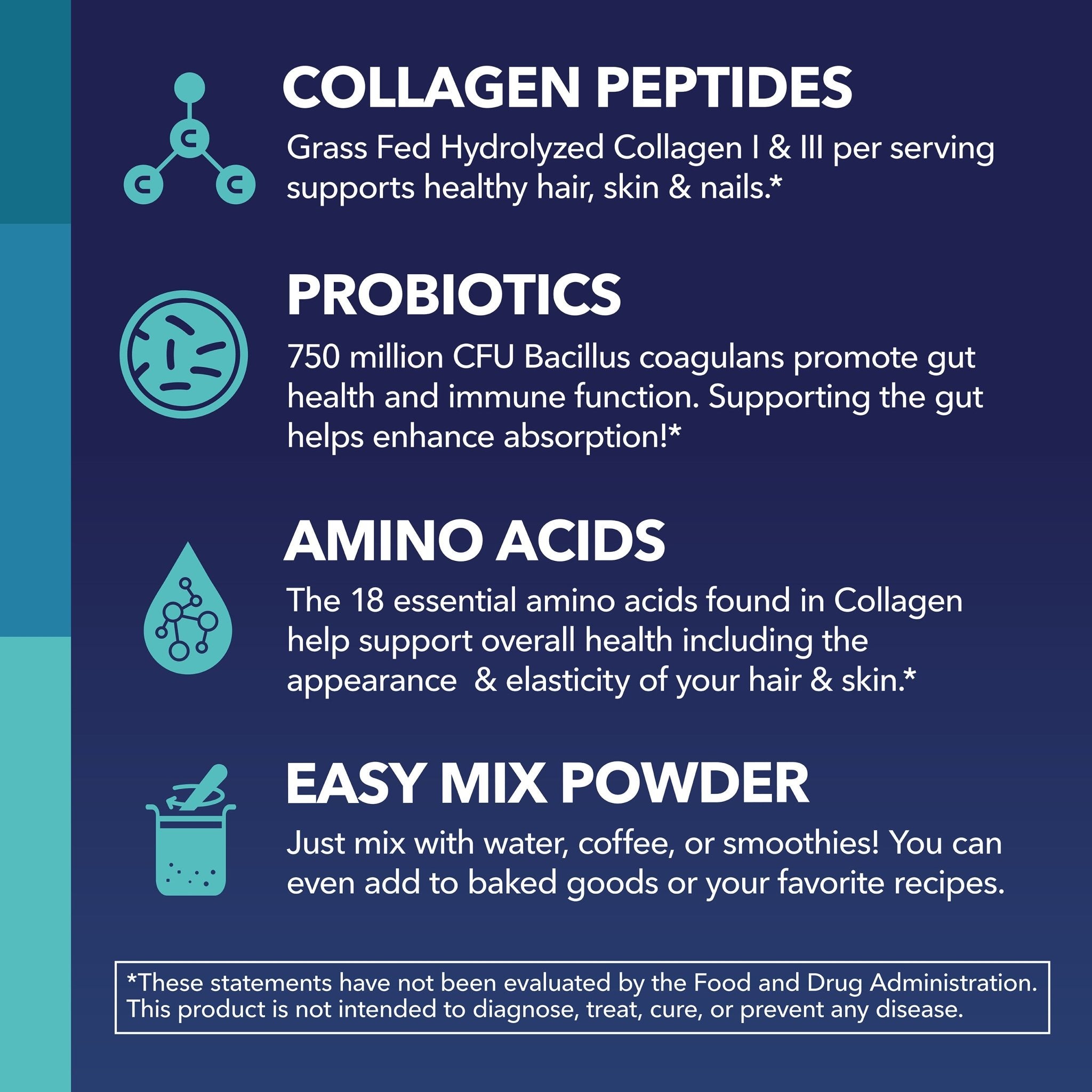 Collagen Peptide Powder + Probiotics, 210gm - Havasu Nutrition