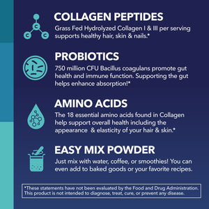 Collagen Peptide Powder + Probiotics, 210gm - Havasu Nutrition