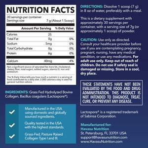 Collagen Powder + Probiotics, Unflavored - Havasu Nutrition
