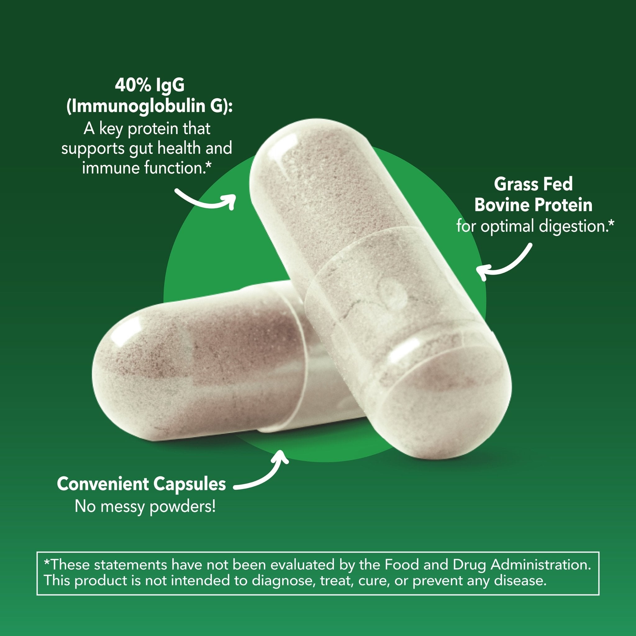 Colostrum Capsules,40% IgG, 60 count - Havasu Nutrition