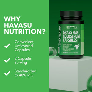 Colostrum Capsules,40% IgG, 60 count - Havasu Nutrition