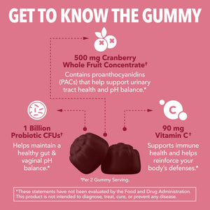 Cranberry Probiotic Gummies, Cran-Raspberry - Havasu Nutrition