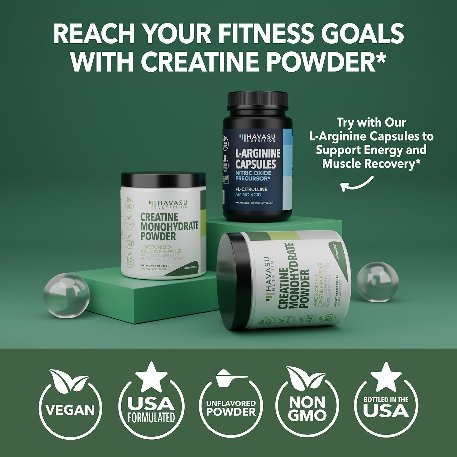 Creatine Powder, 5g / serving - Havasu Nutrition