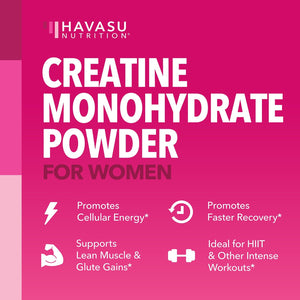 Creatine Powder for Women, 3g / serving - Havasu Nutrition