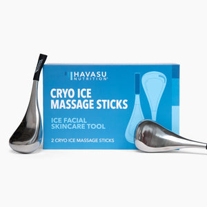 Cryo - Ice Massage Sticks, Ice Globes Facial Skin Care Tools (Pack of 2 Cryo Ice Massage Sticks) - Havasu Nutrition