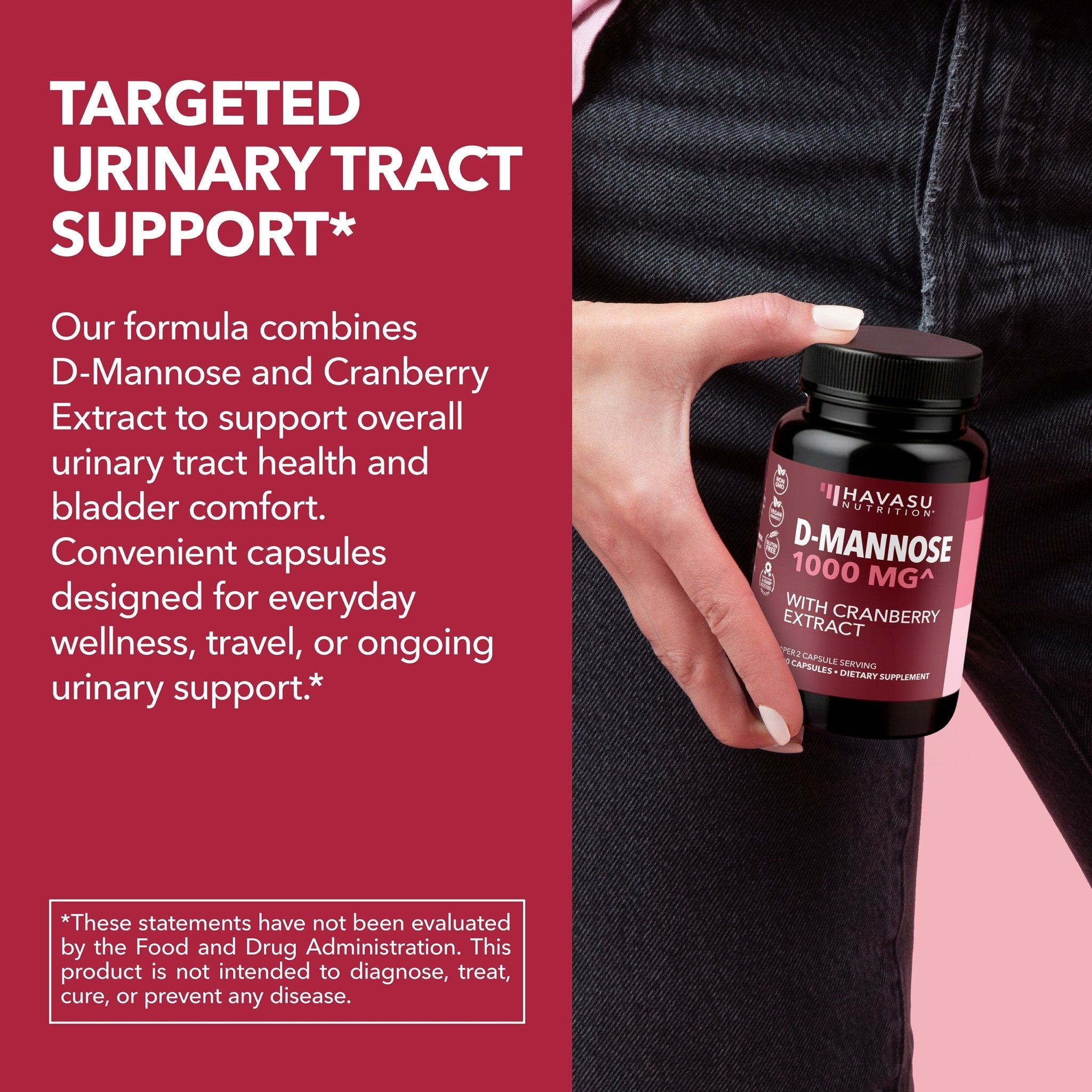 D-Mannose Capsules, 120ct - Havasu Nutrition