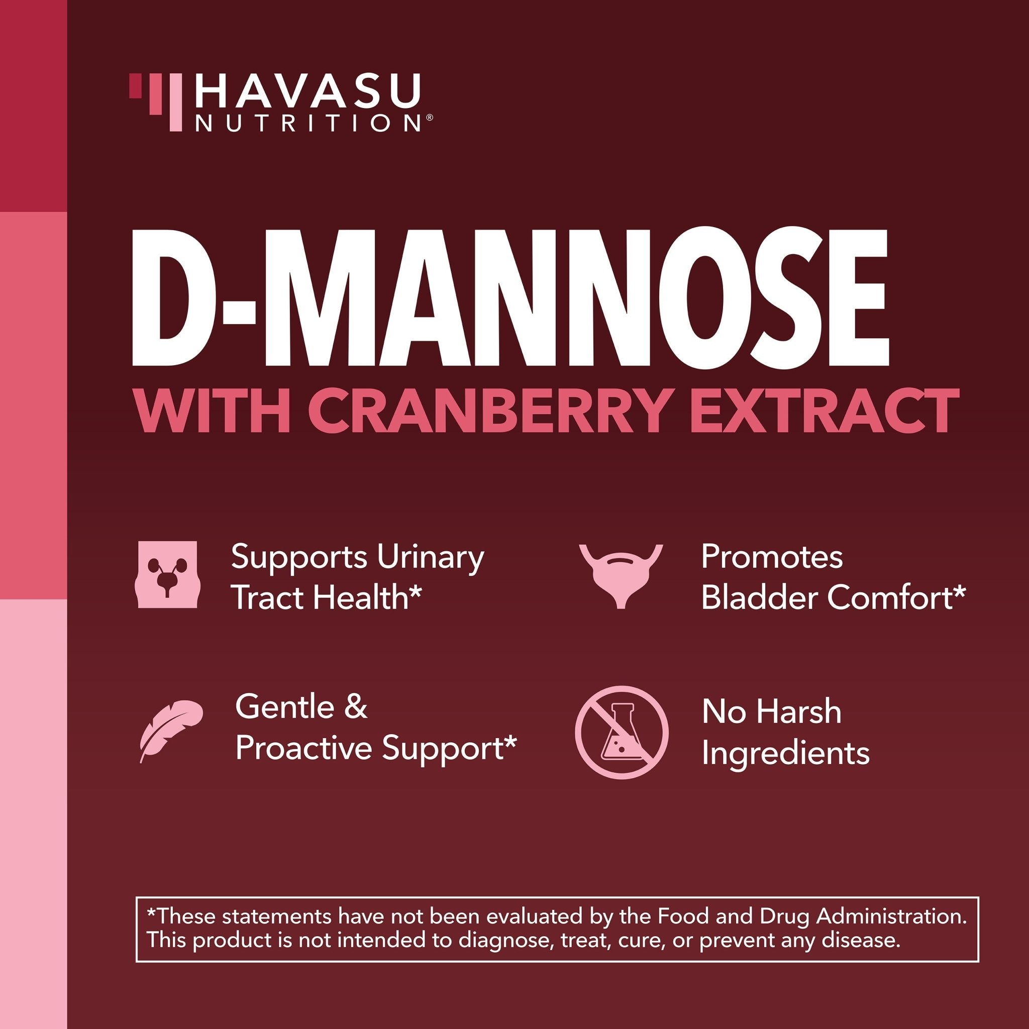 D-Mannose Capsules, 120ct - Havasu Nutrition