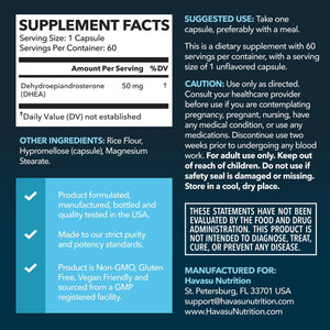 DHEA Capsules, 60ct - Havasu Nutrition