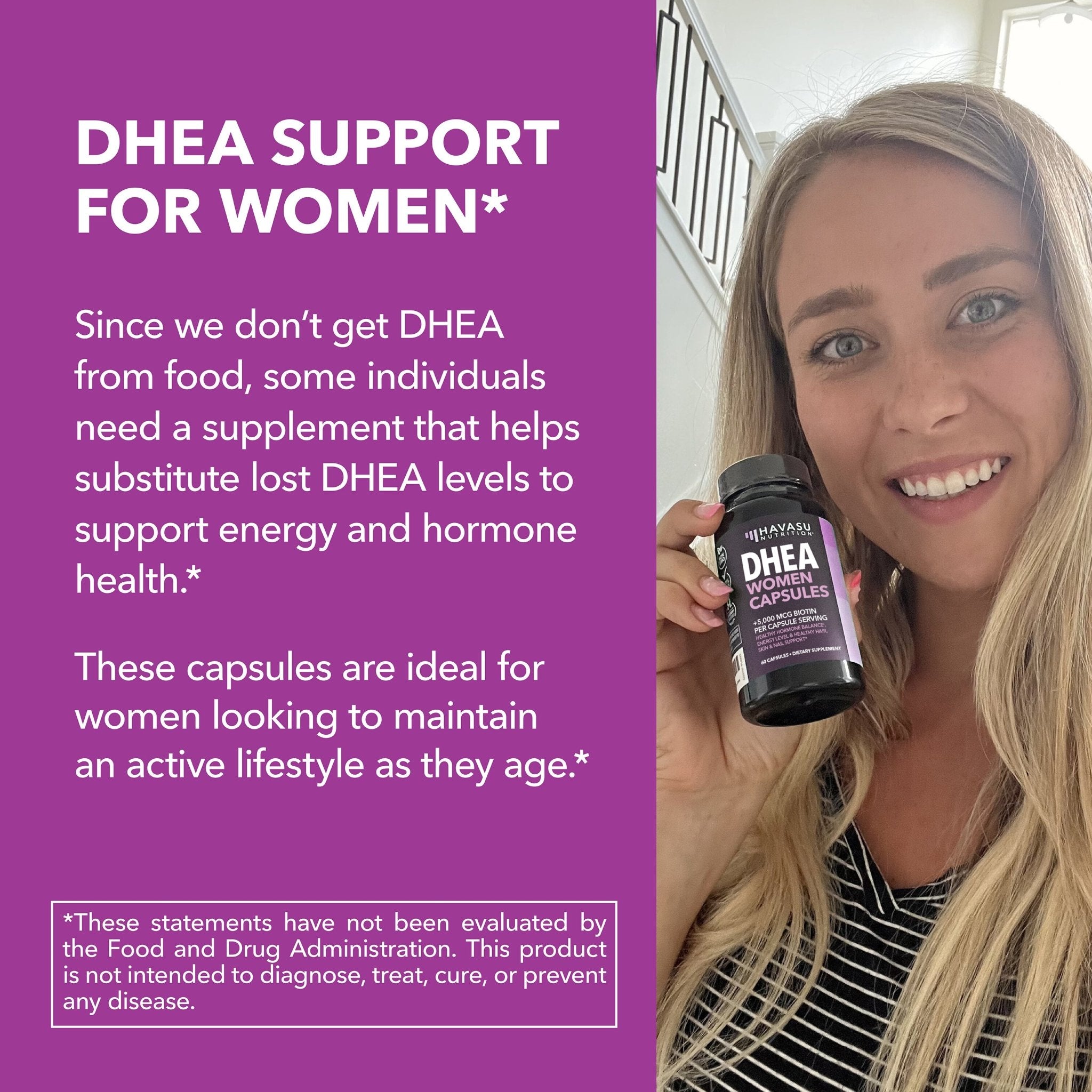 DHEA Capsules for Women, 60ct - Havasu Nutrition