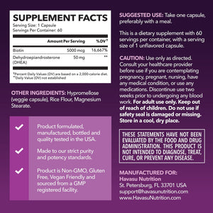 DHEA Capsules for Women, 60ct - Havasu Nutrition