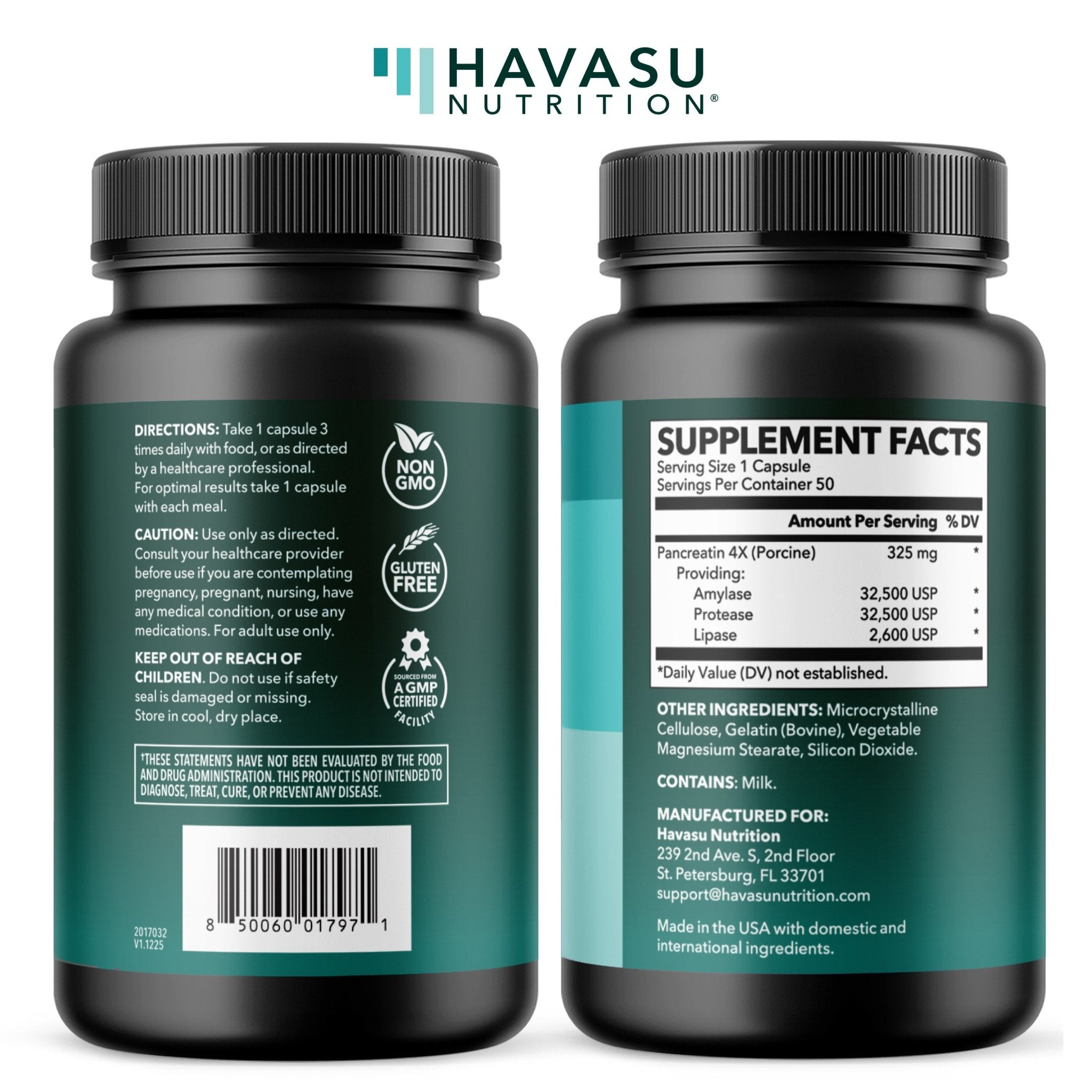 Digestive Enzymes Capsules, 50ct - Havasu Nutrition
