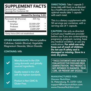 Digestive Enzymes Capsules, 50ct - Havasu Nutrition