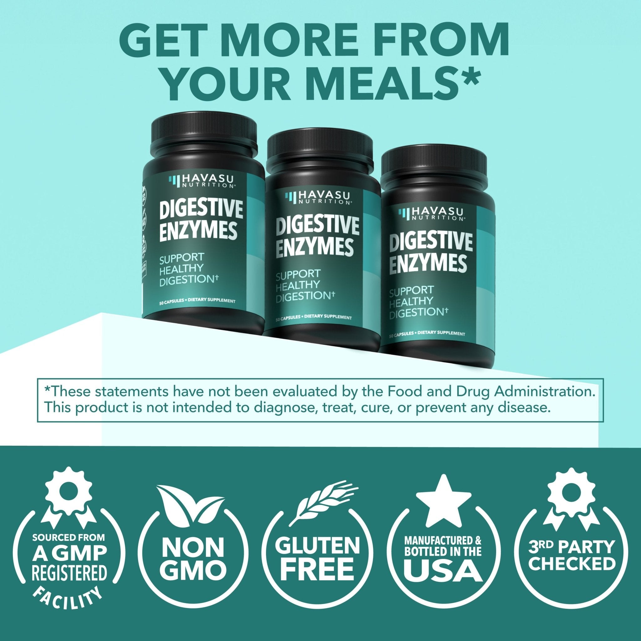Digestive Enzymes Capsules, 50ct - Havasu Nutrition