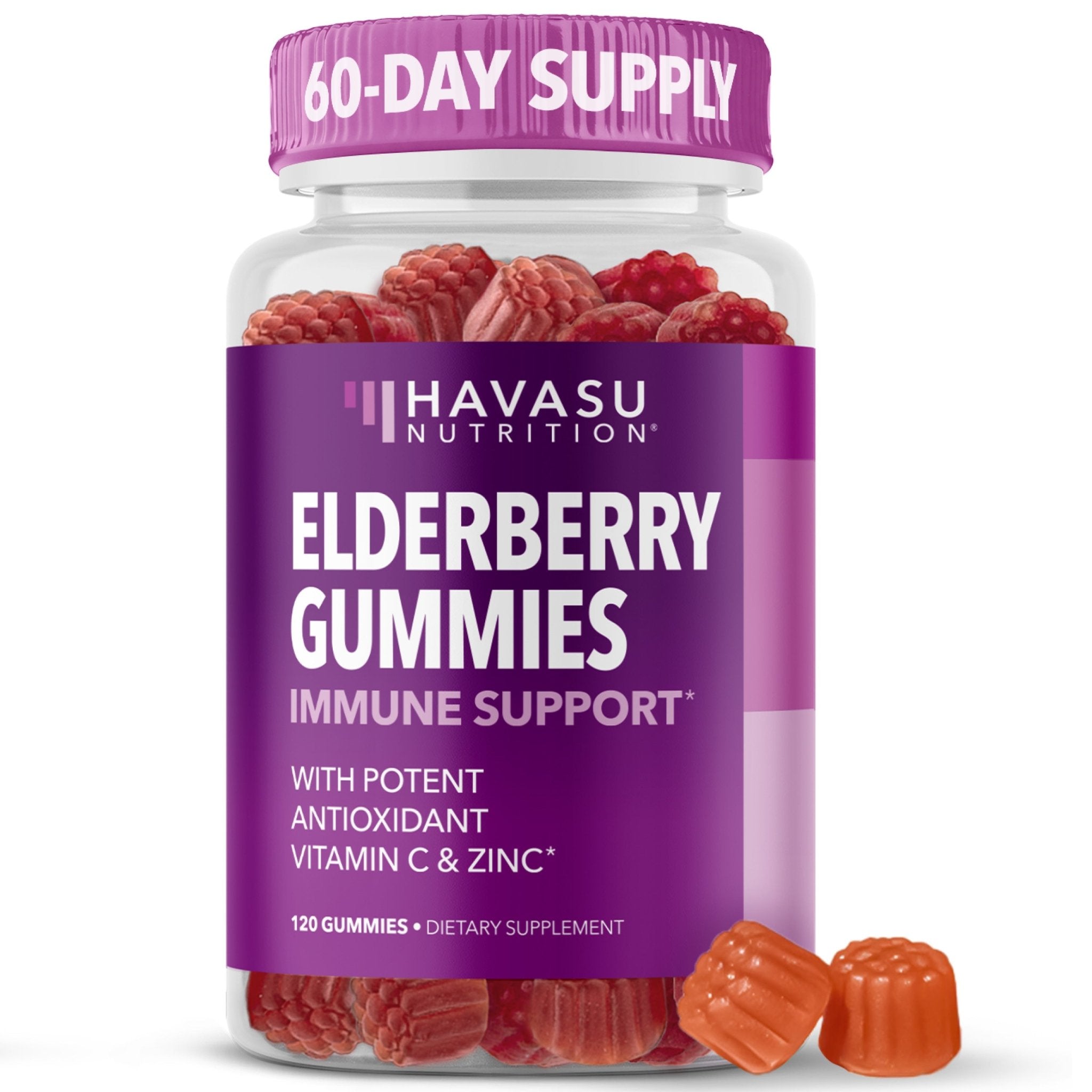 Elderberry Gummies for Adults, Berry - Havasu Nutrition