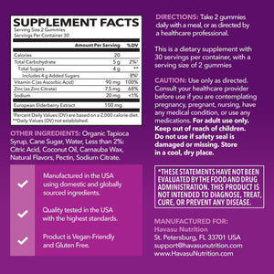 Elderberry Gummies for Adults, Berry - Havasu Nutrition
