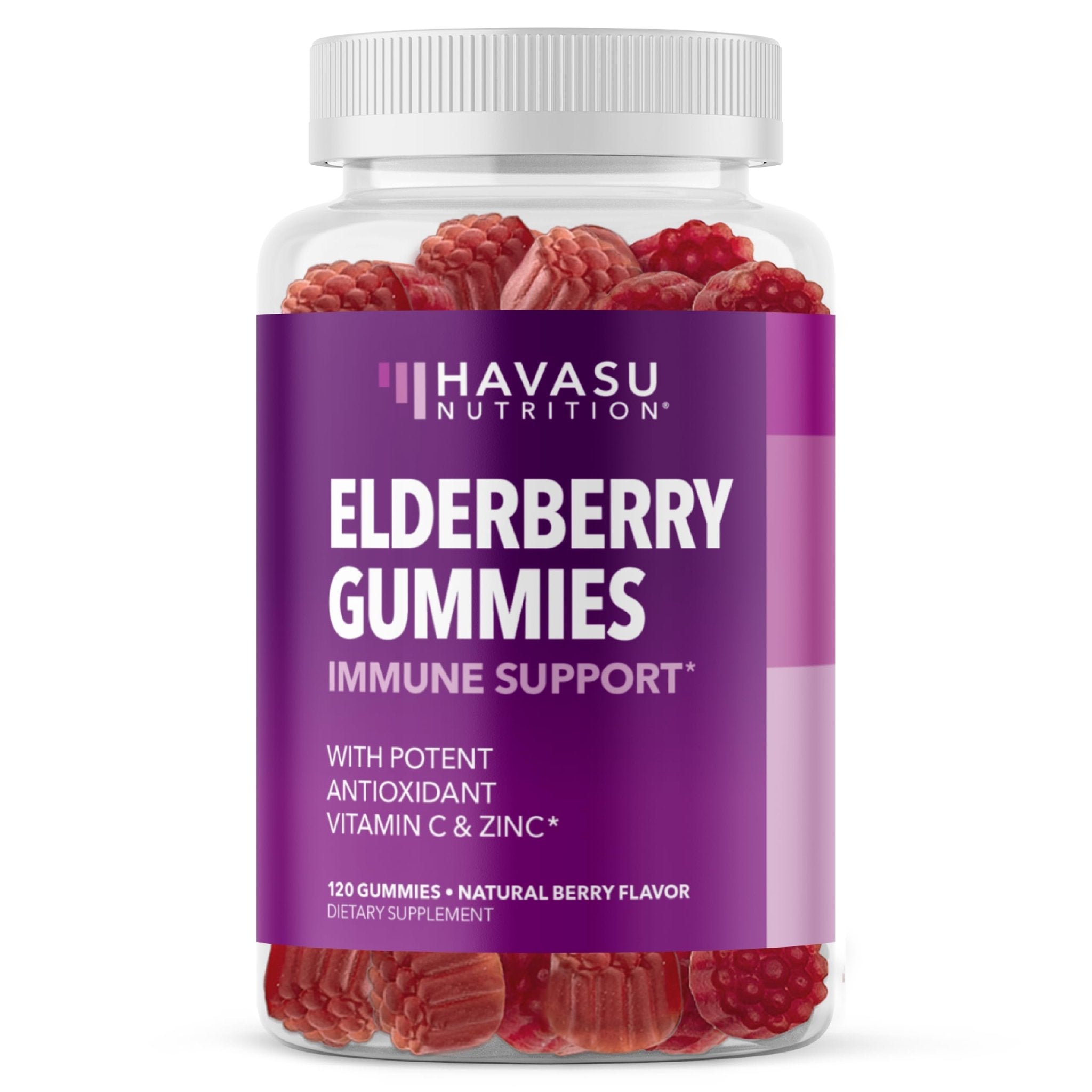 Elderberry Gummies for Adults, Elderberry Flavor - Havasu Nutrition